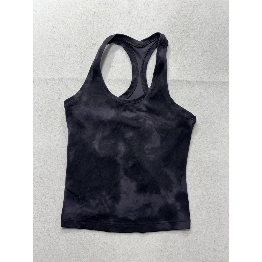 Tank Womens Small Black Scoop Neck Racerback Stretch Athletic Top Gym Running